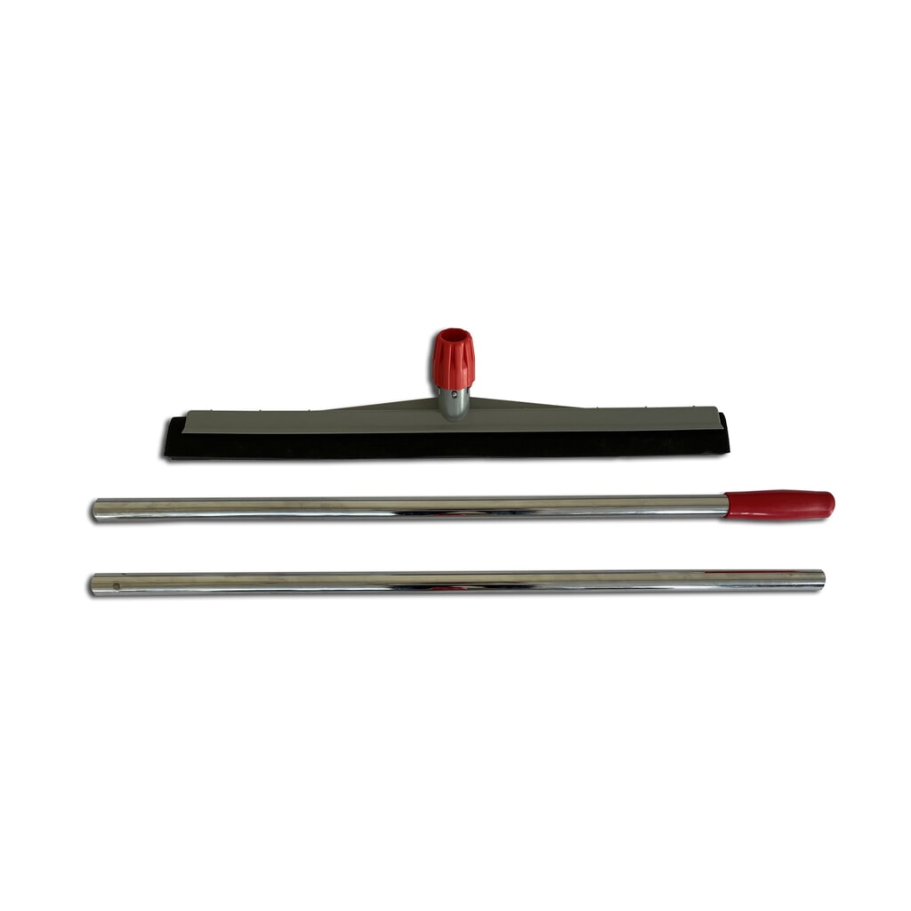 Steinbock® Wasserschieber-Set für ölhaltige Flüssigkeiten, Schieber Breite 450 mm, 2-tlg. Chromstiel Länge 1.400 mm Produktabbildung: Steinbock® Wasserschieber-Set für ölhaltige Flüssigkeiten, Schieber Breite 450 mm, 2-tlg. Chromstiel Länge 1.400 mm