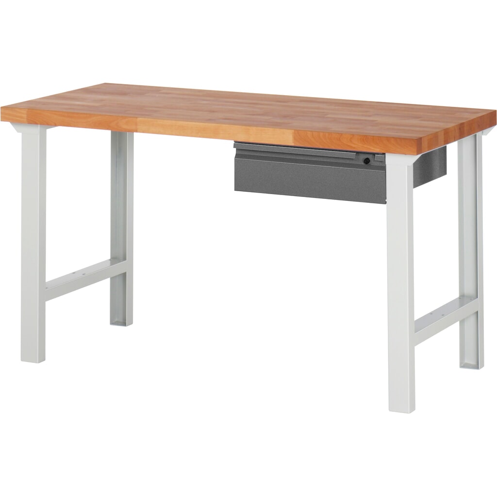 Steinbock® Werkbank Selection, mit Schublade, HxBxT 840 mm x 1.500 mm x 700 mm, RAL 7035/7016 Produktabbildung: Steinbock® Werkbank Selection, mit Schublade, HxBxT 840 mm x 1.500 mm x 700 mm, RAL 7035/7016
