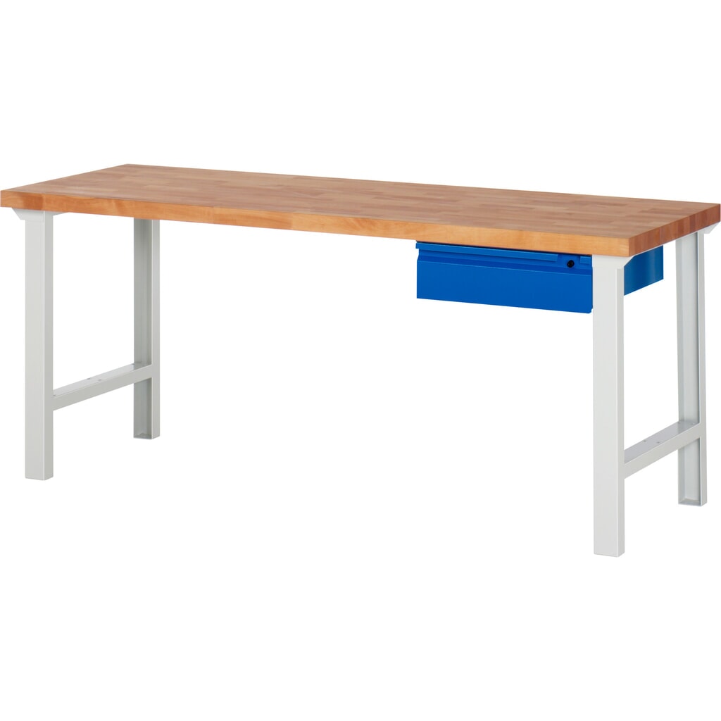 Produktabbildung: Steinbock® Werkbank Selection, mit Schublade, HxBxT 840 mm x 2.000 mm x 700 mm, RAL 7035/5010