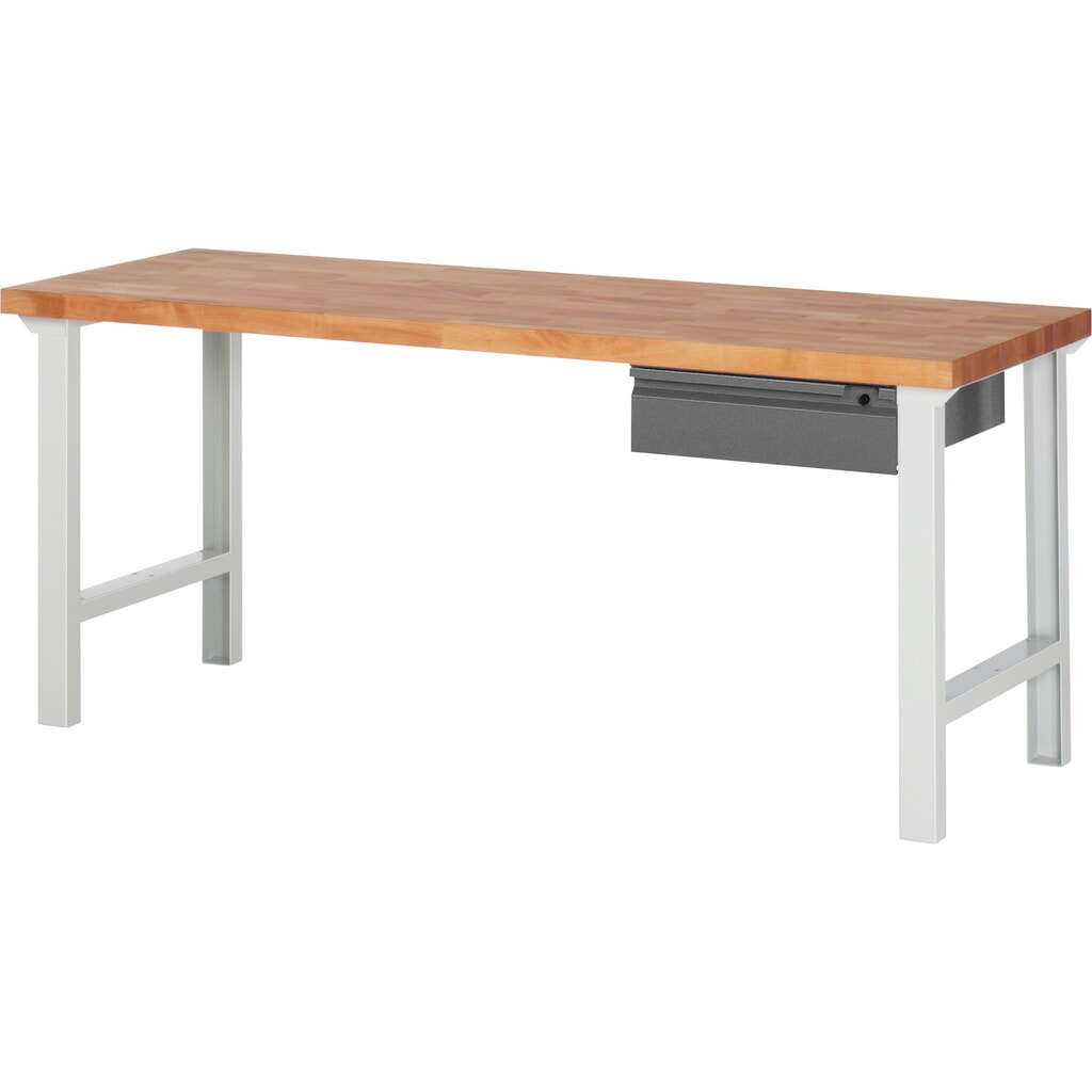 Produktabbildung: Steinbock® Werkbank Selection, mit Schublade, HxBxT 840 mm x 2.000 mm x 700 mm, RAL 7035/7016