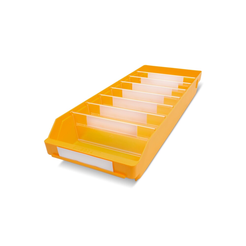 Produktabbildung: STEMO Regalkästen mit Sichtöffnung, BxT 240 x 600 mm, gelb