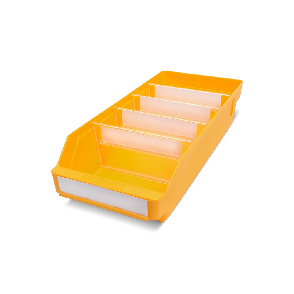 Produktabbildung: STEMO Regalkästen mit Sichtöffnung, BxT 180 x 400 mm, gelb