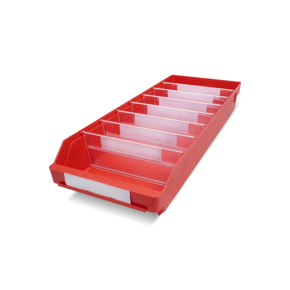 Produktabbildung: STEMO Regalkästen mit Sichtöffnung, BxT 240 x 600 mm, rot
