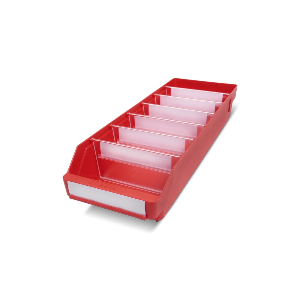Produktabbildung: STEMO Regalkästen mit Sichtöffnung, BxT 180 x 500 mm, rot
