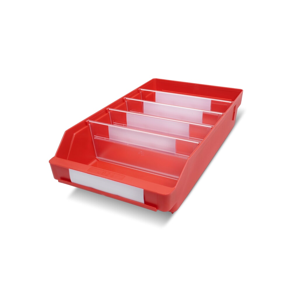 Produktabbildung: STEMO Regalkästen mit Sichtöffnung, BxT 240 x 400 mm, rot