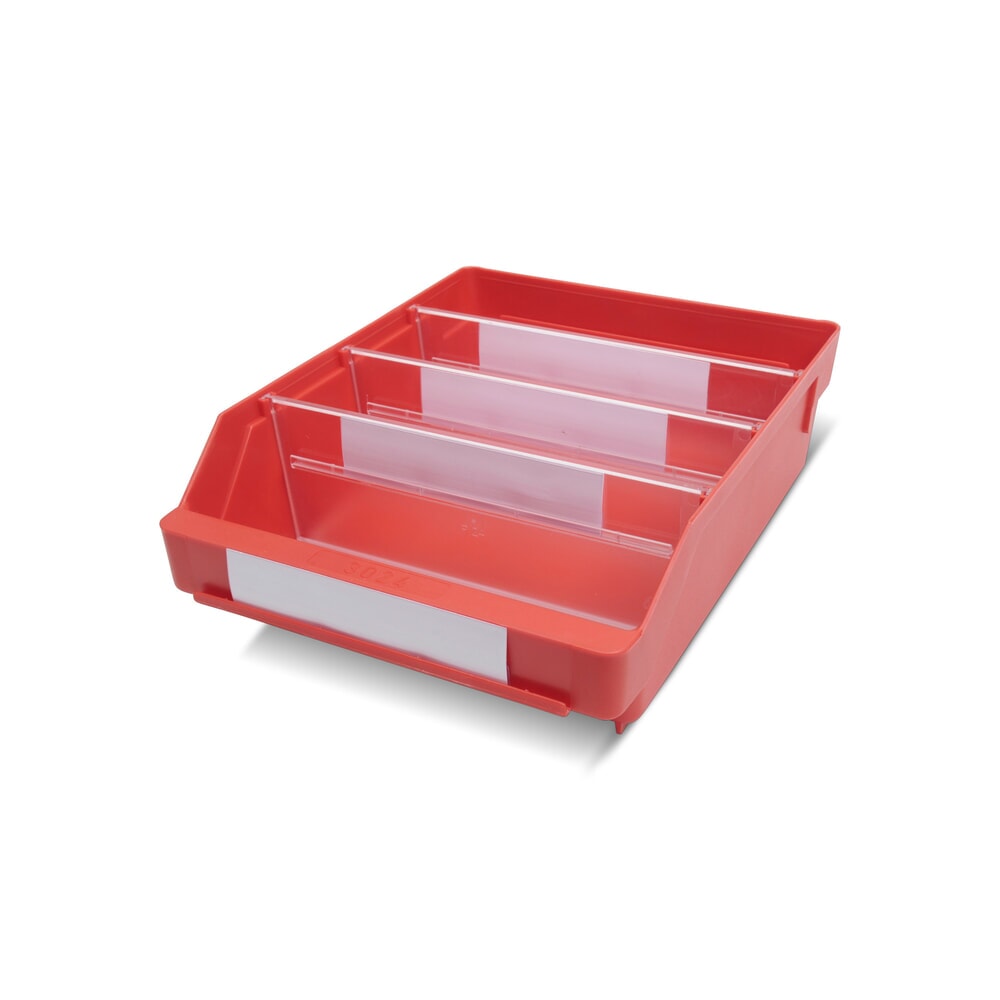 Produktabbildung: STEMO Regalkästen mit Sichtöffnung, BxT 240 x 300 mm, rot