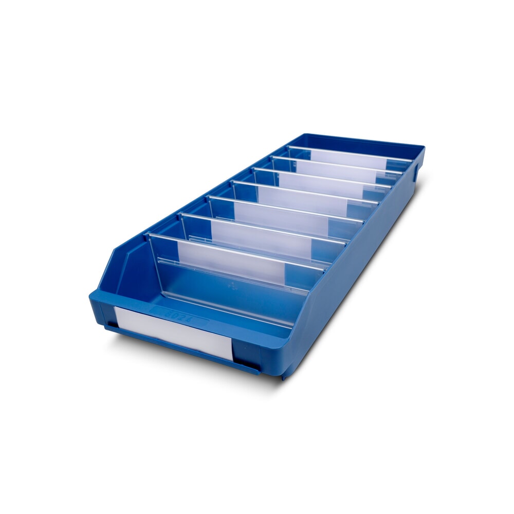 Produktabbildung: STEMO Regalkästen mit Sichtöffnung, BxT 240 x 600 mm, blau