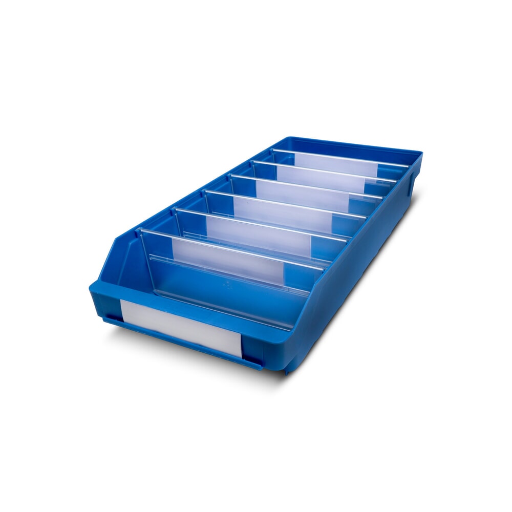 Produktabbildung: STEMO Regalkästen mit Sichtöffnung, BxT 240 x 500 mm, blau