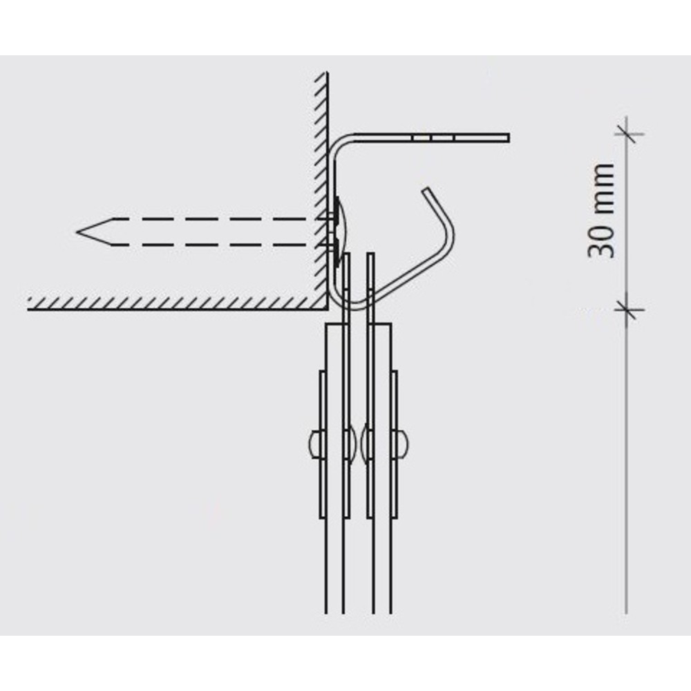 Produktabbildung Nr. 3: Streifenvorhang für den Aussenbereich, Streifen Länge 2.000 mm, Überlappung 54 mm