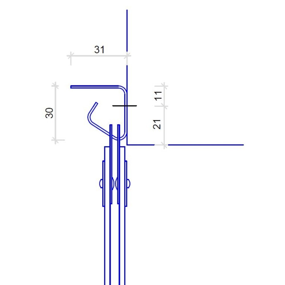 Produktabbildung Nr. 5: Streifenvorhang für den Aussenbereich, Streifen Länge 2.000 mm, Überlappung 54 mm