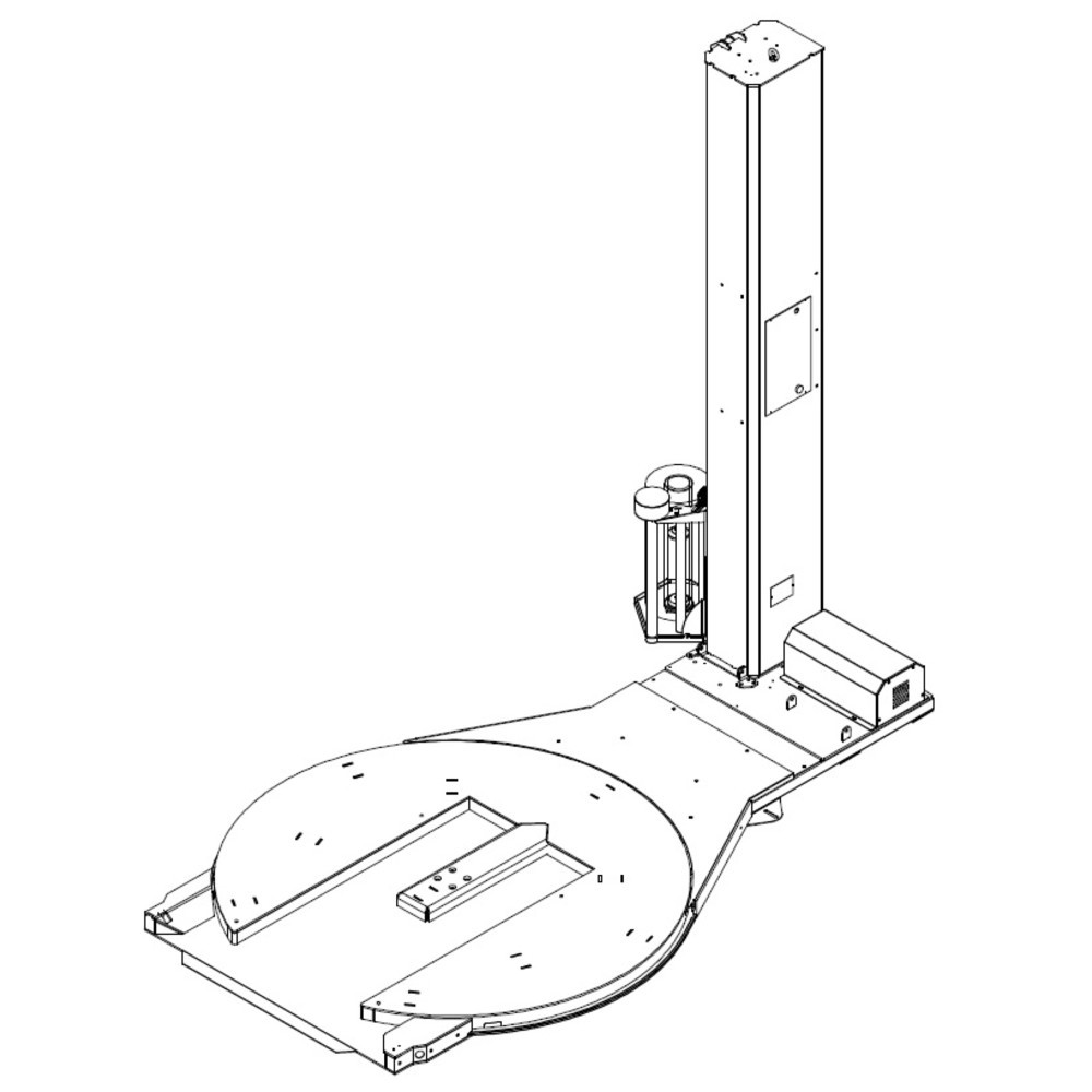 Produktabbildung Nr. 3: Palettenwickler HSD VOLTA-T "FM", offener Drehteller Ø 1.650, Wickelhöhe 2.500 mm, Beschickungswinkel 180°