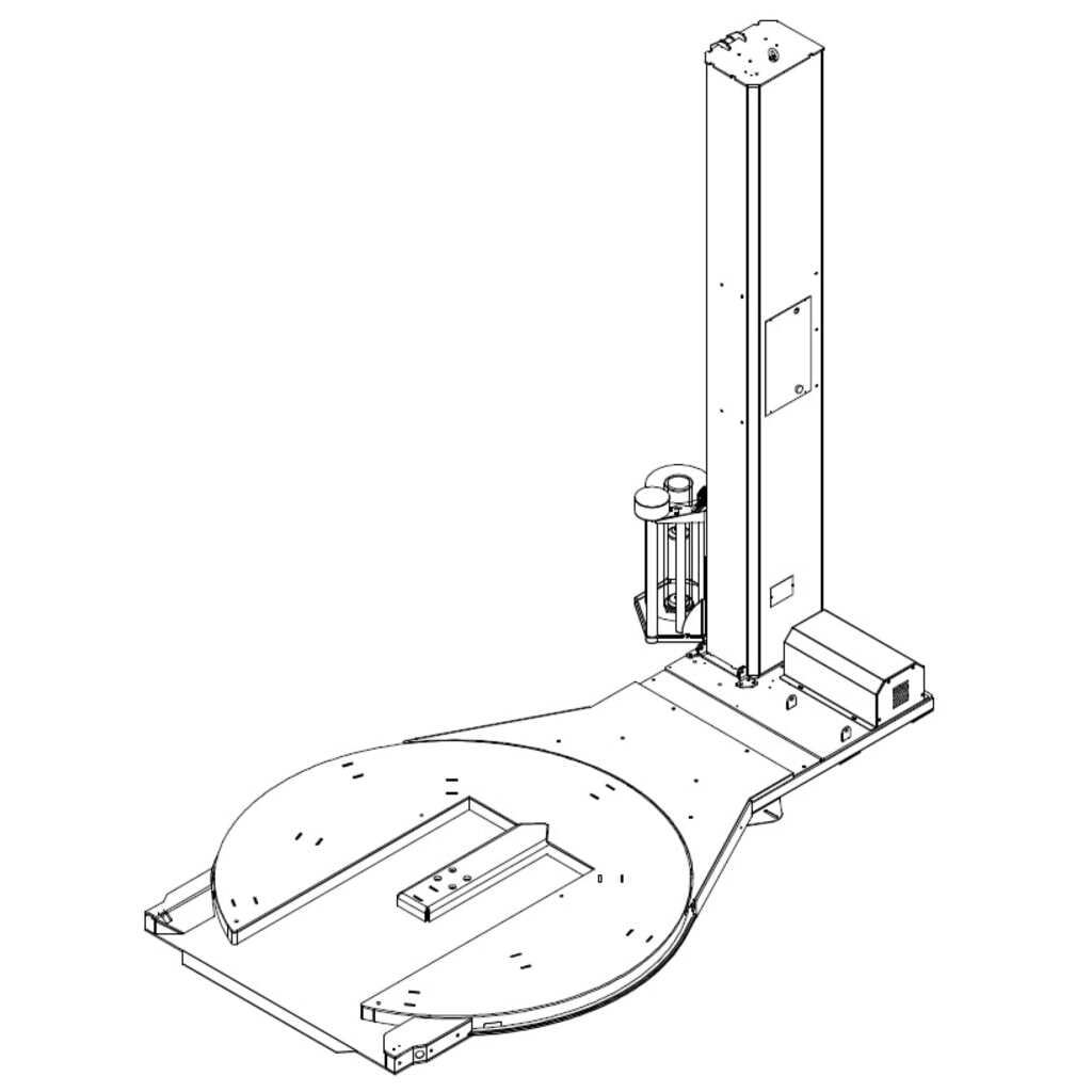 Produktabbildung Nr. 3: Palettenwickler HSD VOLTA-T ''ULTRA'', offener Drehteller Ø 1.650 mm, Wickelhöhe 2.500 mm, Beschickungswinkel 180°