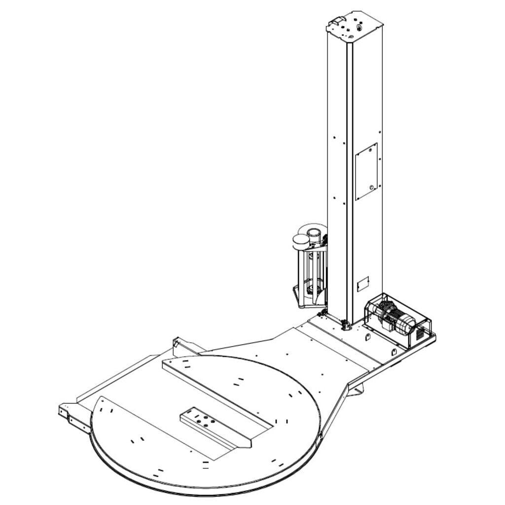 Produktabbildung Nr. 3: Palettenwickler HSD VOLTA-T ''PW'', offener Drehteller Ø 1.650 mm, Wickelhöhe 2.500 mm, Beschickungswinkel 270°