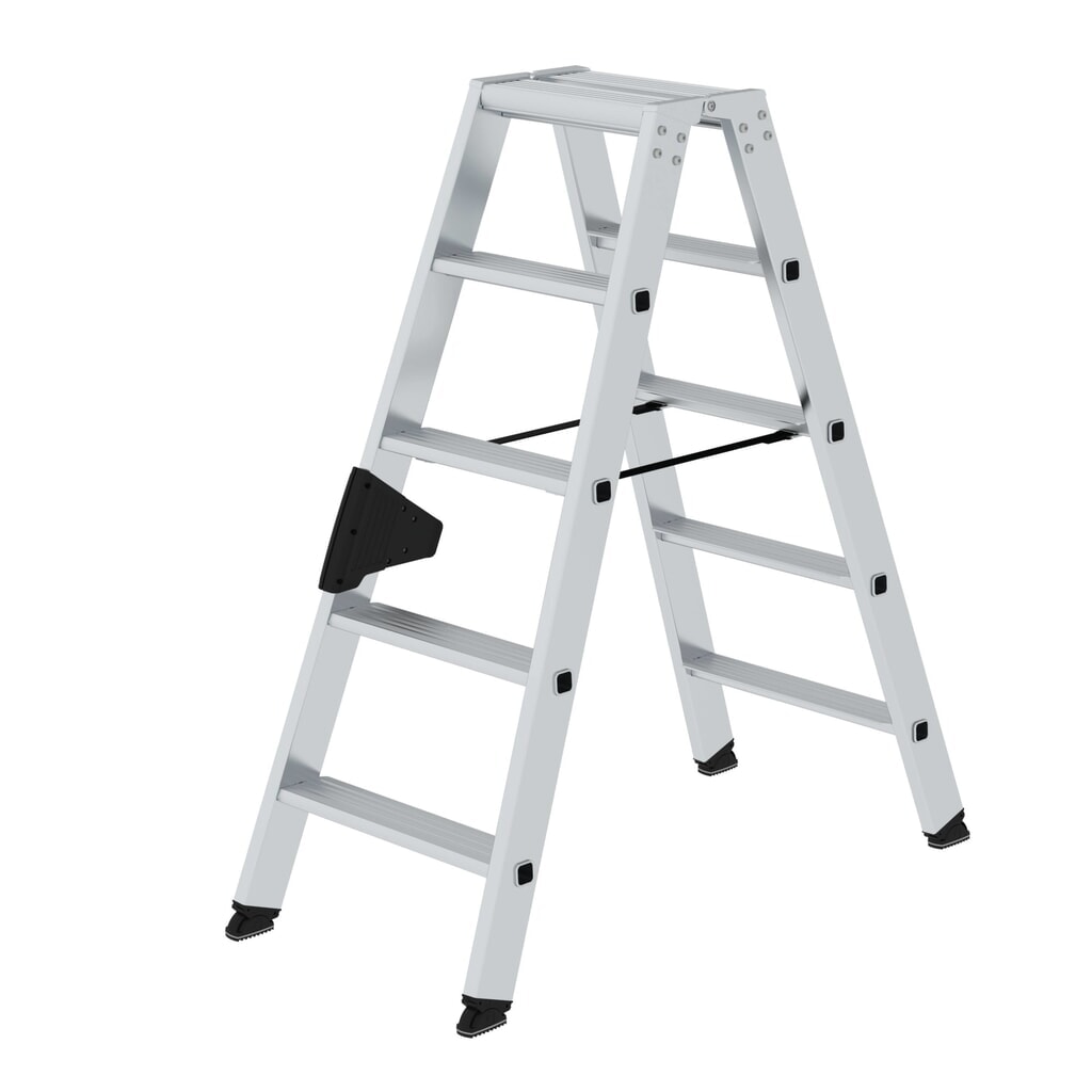 Produktabbildung: Stufen-Stehleiter beidseitig begehbar 2x5 Stufen