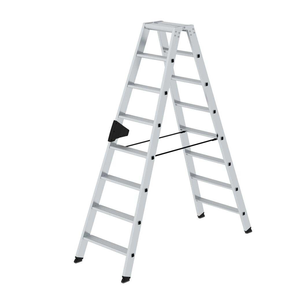 Stufen-Stehleiter beidseitig begehbar 2x8 Stufen Produktabbildung: Stufen-Stehleiter beidseitig begehbar 2x8 Stufen