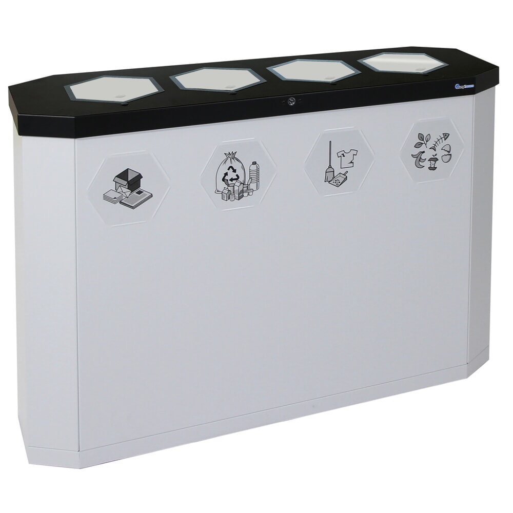 Produktabbildung: stumpf® Abfallbehälter, Sixco 4 swing, lichtgrau