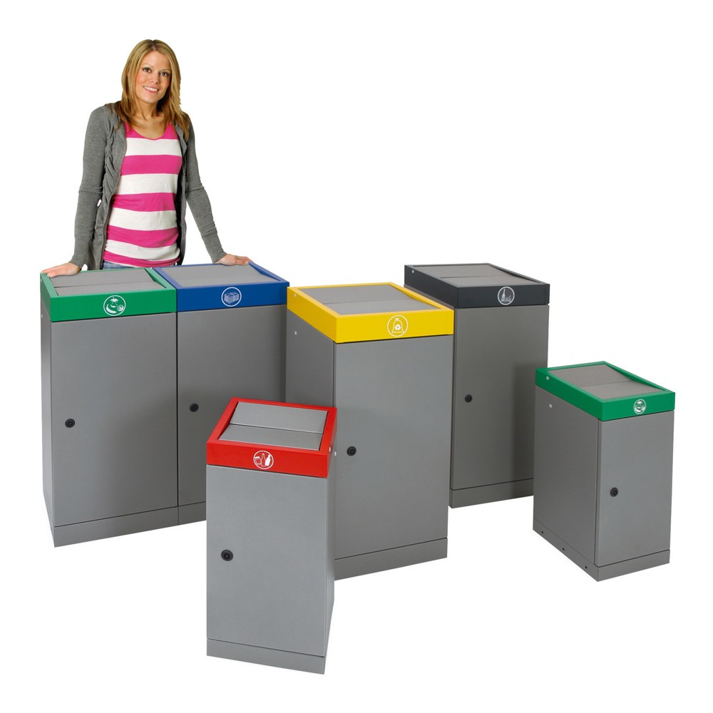 Produktabbildung: stumpf® Wertstoffsammler, 1x 70 Liter, Deckel grün
