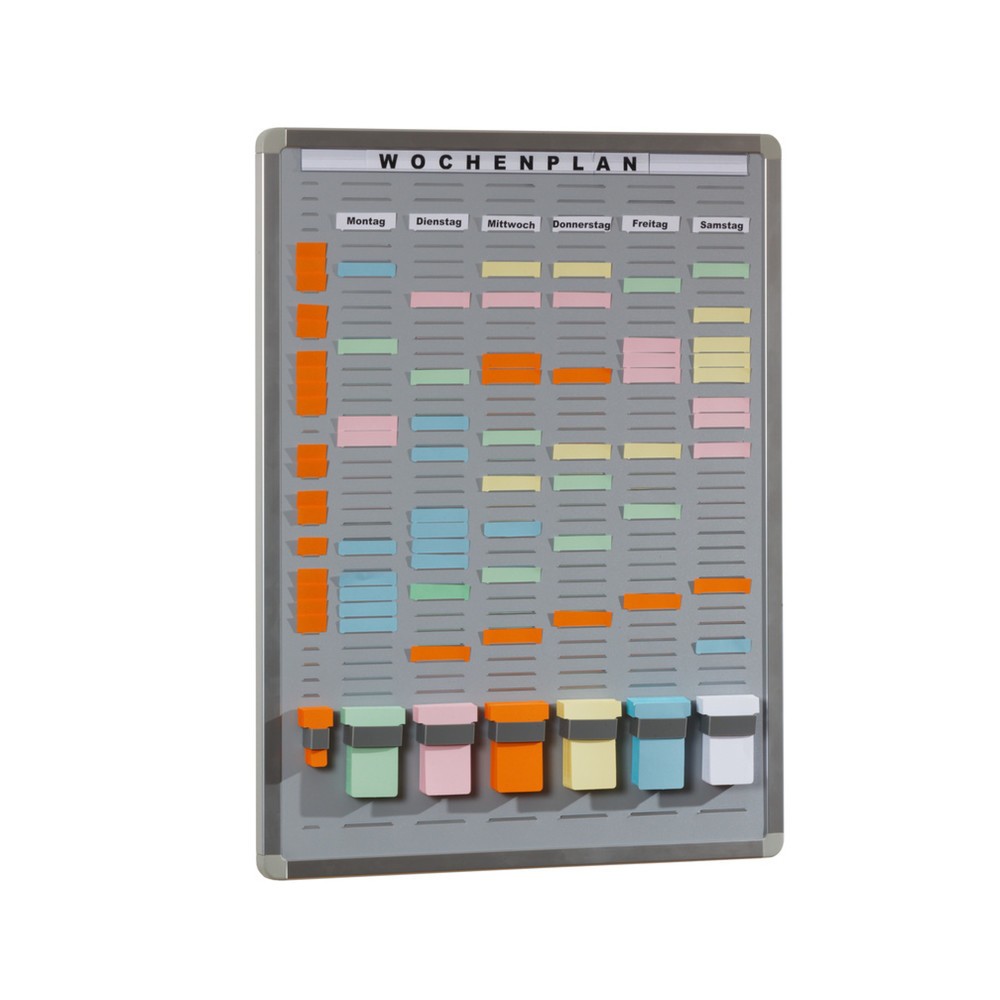 Produktabbildung: Systemtafel T-Card, 6 Reihen, 35 Fächer