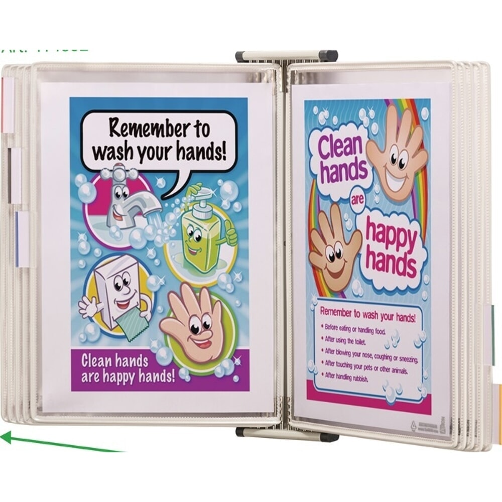 Produktabbildung Nr. 5: Tarifold Wandhalter, weiss, 10 Sichttafeln, lackiertf.A4