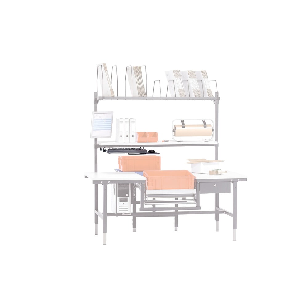 Produktabbildung Nr. 2: Tastatur- und Mausablage für Rocholz Packtisch, ausziehbar, HxBxT 110 x 600 x 420 mm