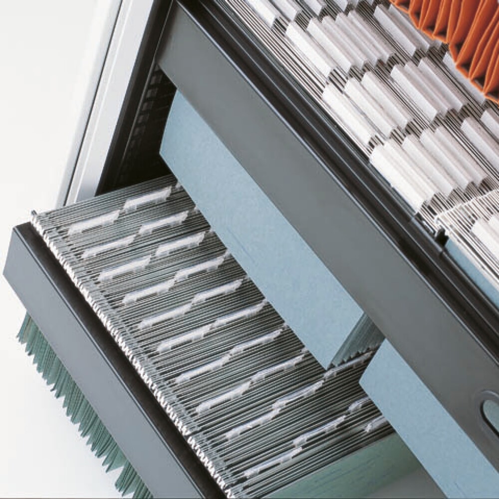 Produktabbildung: Teleskoprahmen für BISLEY Rollladenschrank, Breite 800 mm, schwarz