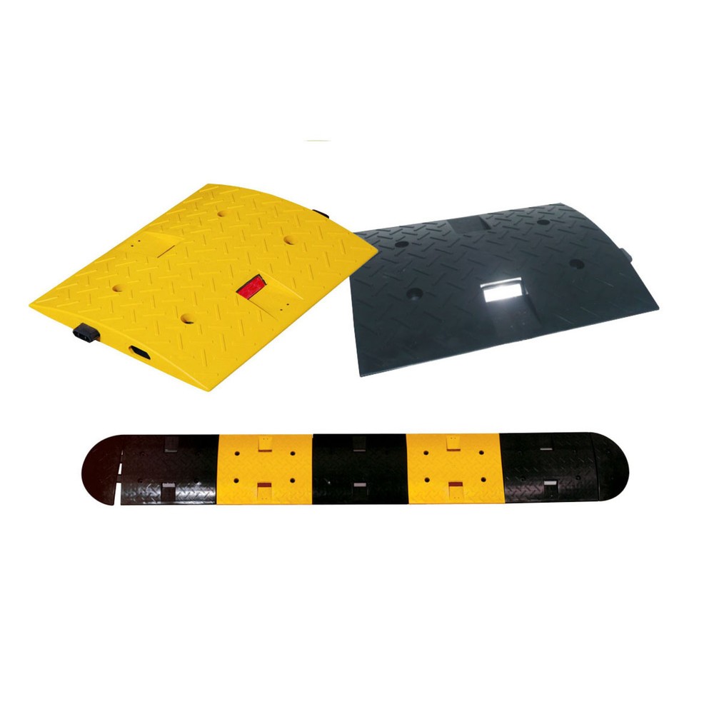 Produktabbildung: Temposchwelle aus PP, PVC-ummantelt, < 30 km/h, Grundelement, schwarz