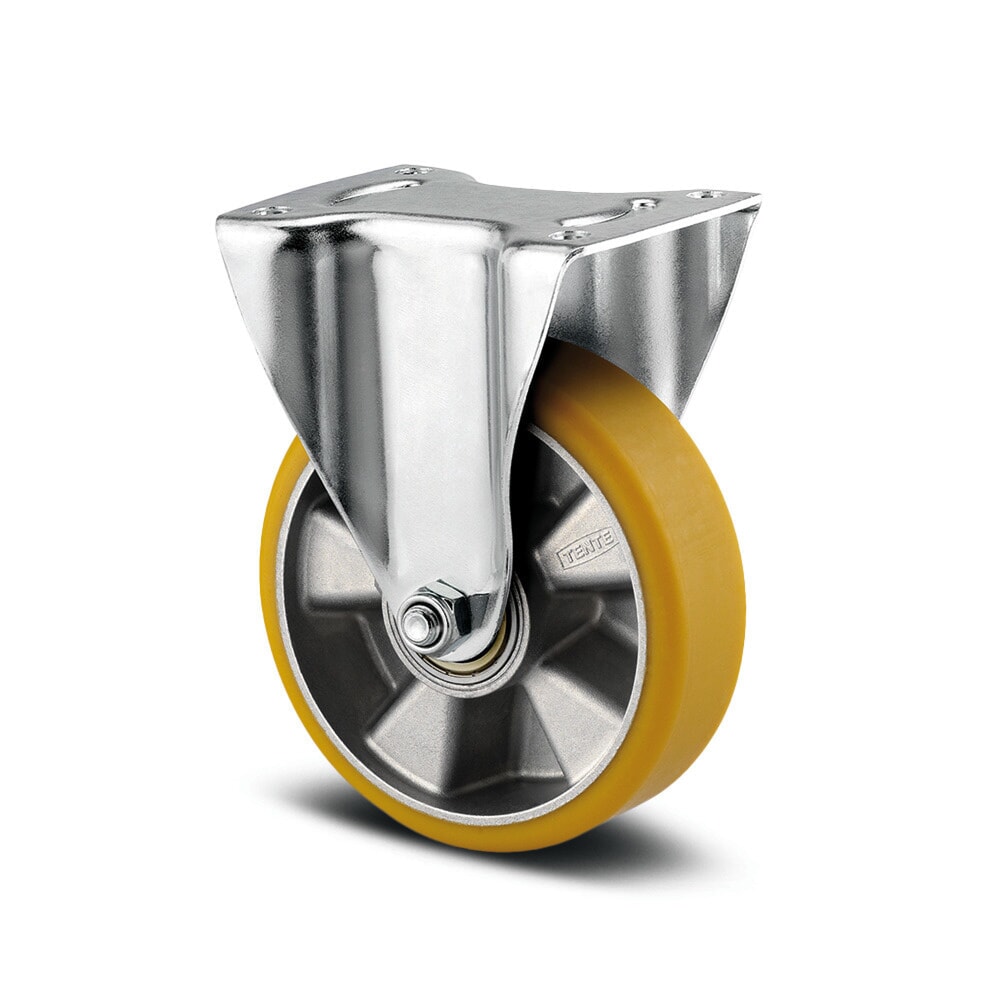 Produktabbildung: TENTE® Bockrolle PU, Präzisionskugellager, Ø x Breite 160 x 50 mm, TK 350 kg