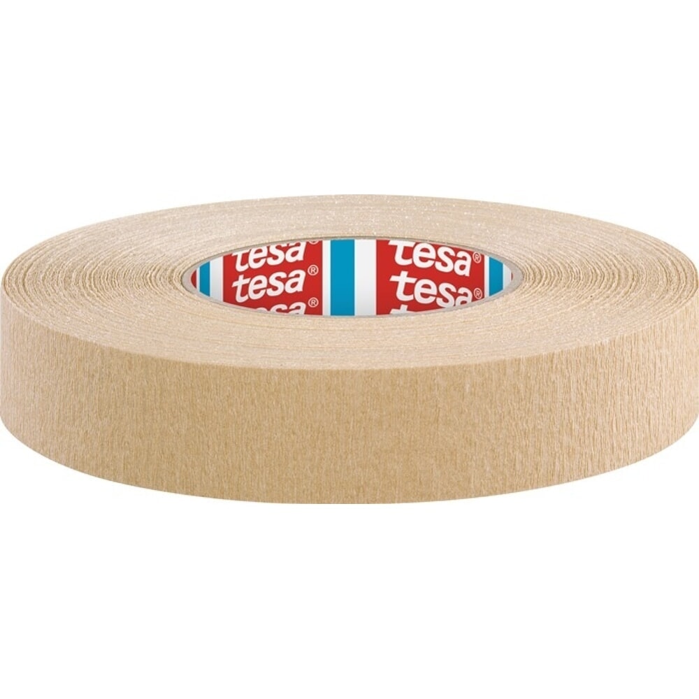 Produktabbildung: tesa® Kreppband tesa® krepp® 4319, hellbraun, stark gekreppt, Rolle, Länge 50 m Breite 30 mm