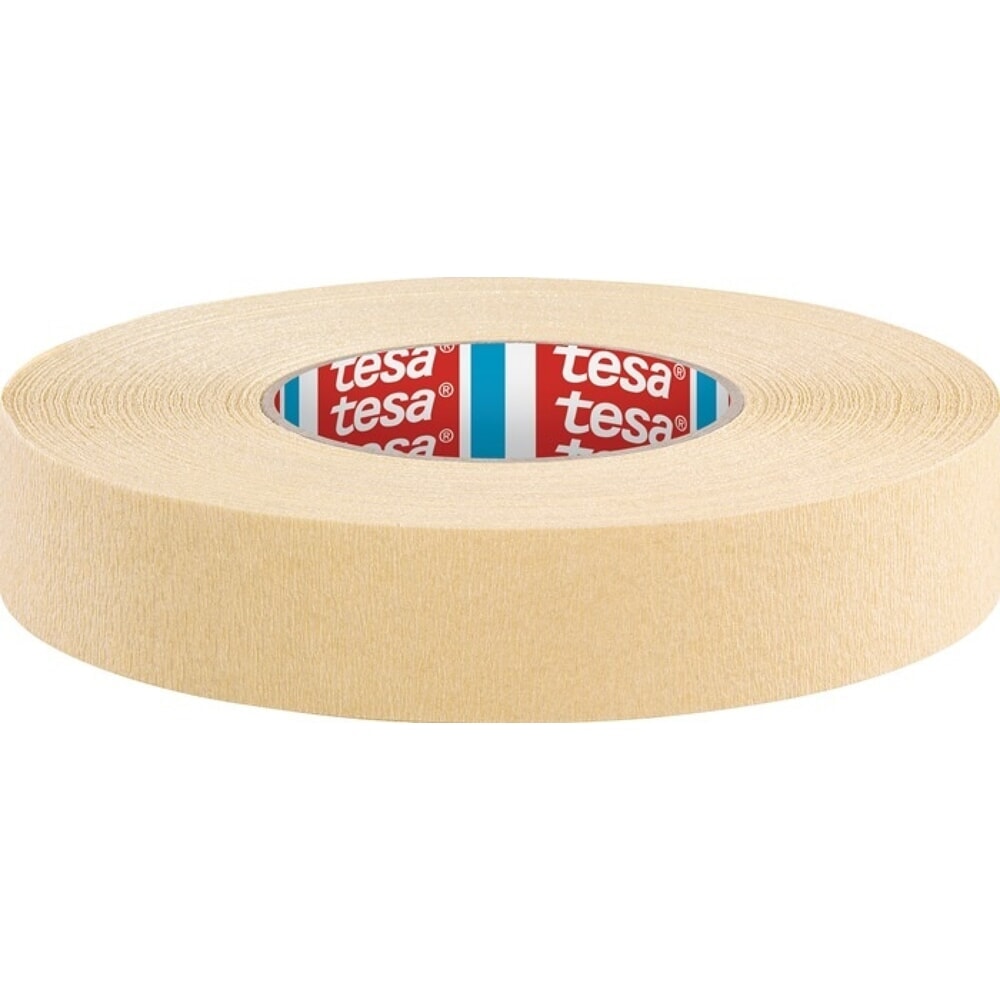 Produktabbildung: tesa® Kreppband tesa® krepp® 4322, chamois, stark gekreppt, Rolle, Länge 50 m Breite 30 mm