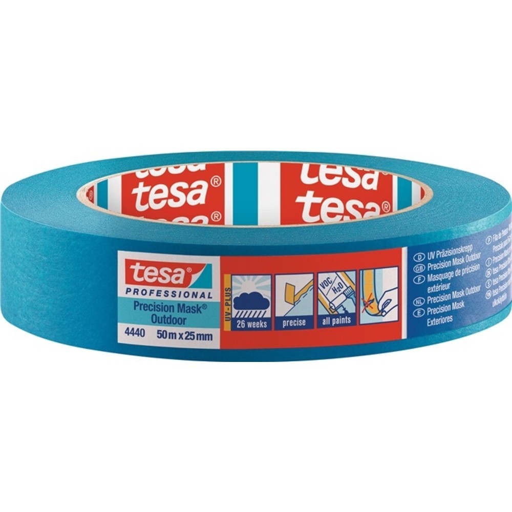 Produktabbildung Nr. 2: TESA Präzisionskrepp 4440 Aussen UV PLUS glatt blau L.50m B.25mm Rl