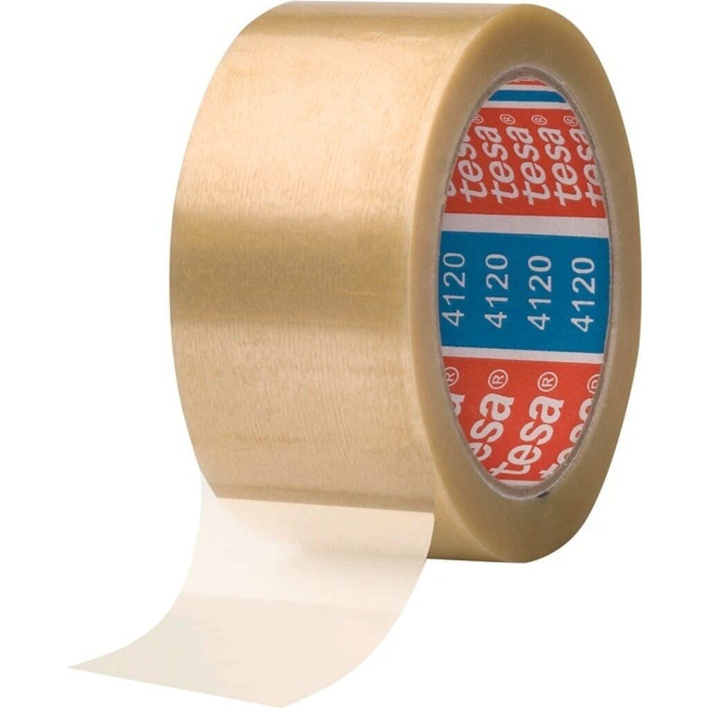 tesa® Verpackungsklebeband PVC tesa® pack® 4120, Länge 66 m Breite 50 mm, farblos, Rolle Produktabbildung: tesa® Verpackungsklebeband PVC tesa® pack® 4120, Länge 66 m Breite 50 mm, farblos, Rolle