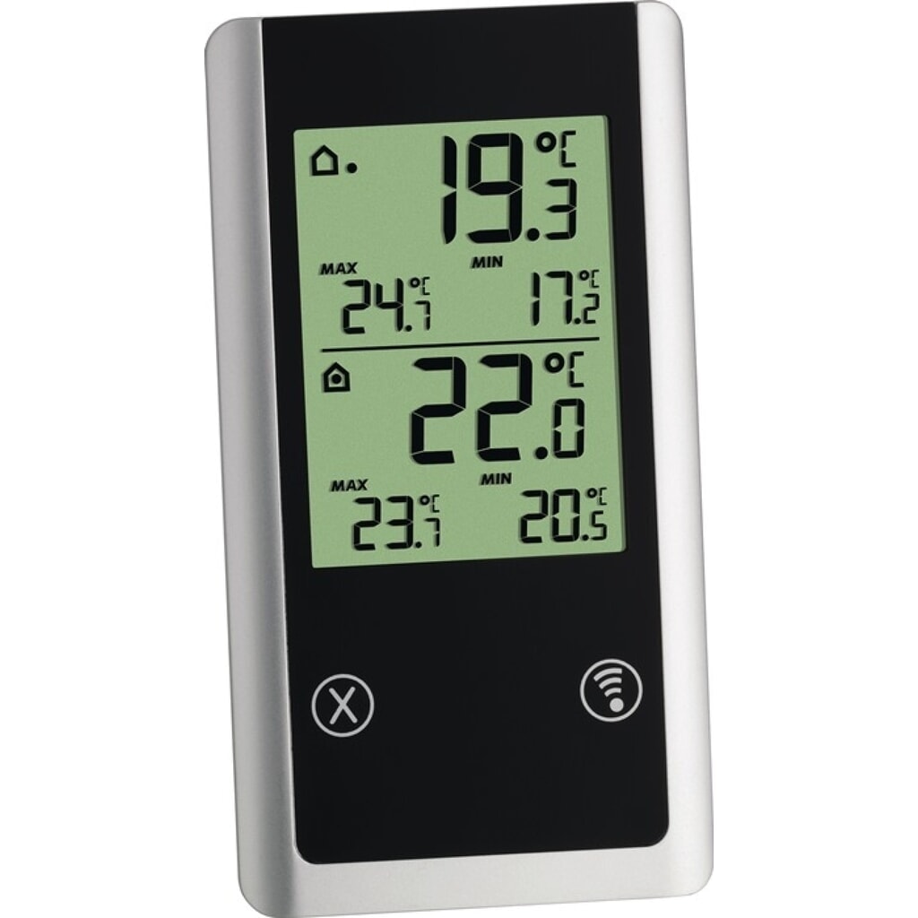 Produktabbildung: TFA Funkthermometer Joker, innen 0 bis 50°C H152xB82xT72mm, Messbereich aussen -50 bis 70°C /, Kunststoff