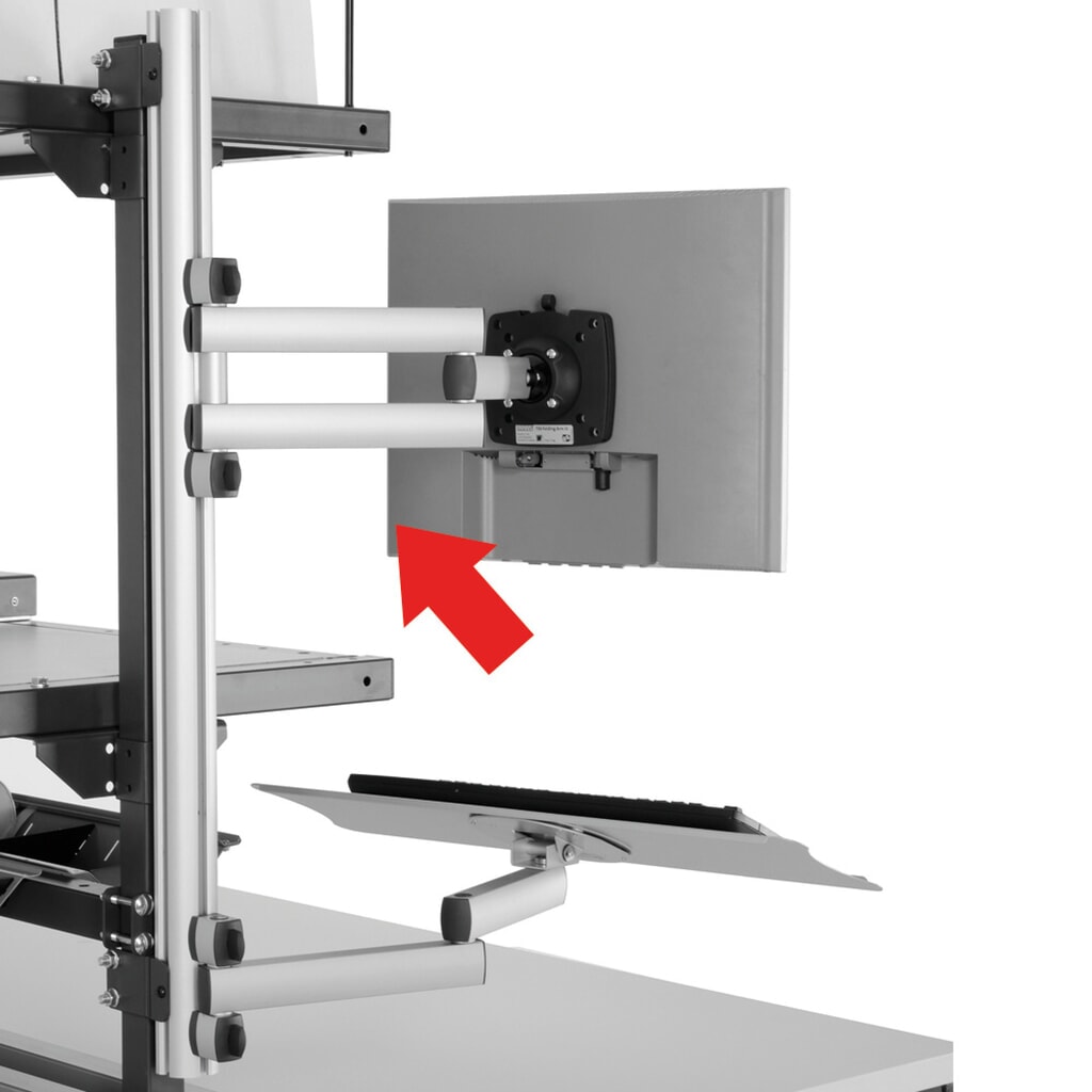 Produktabbildung Nr. 1: TFT-Gelenkarm für Rocholz Packtisch-System, HxBxT 115 x 100 x 455 mm