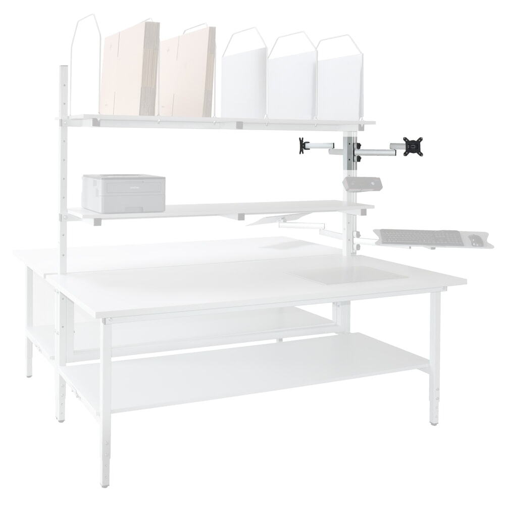 Produktabbildung Nr. 2: TFT-Halter für DAHMEN Packtische Classic und Multiplex, inkl. Aluträger