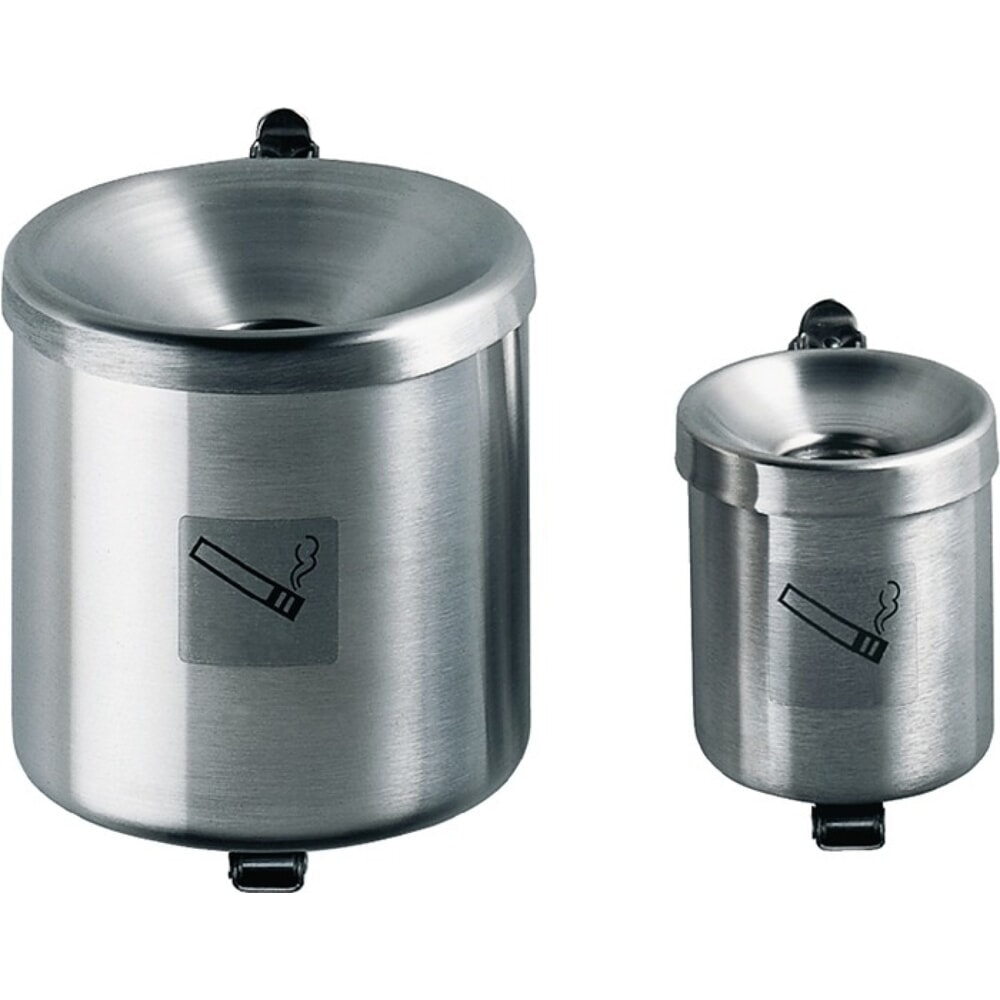 Produktabbildung: TKG Sicherheitswandascher, silberfarbig, Ø90xH100mm, mit Kippvorrichtung