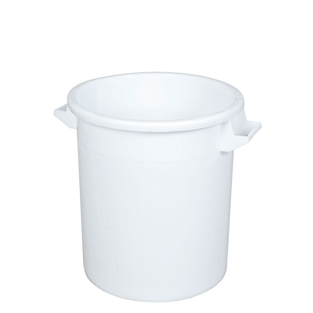 Produktabbildung: Rundtonne, Ø oben/unten 390/315 mm, Höhe 415 mm, 35 Liter, weiss