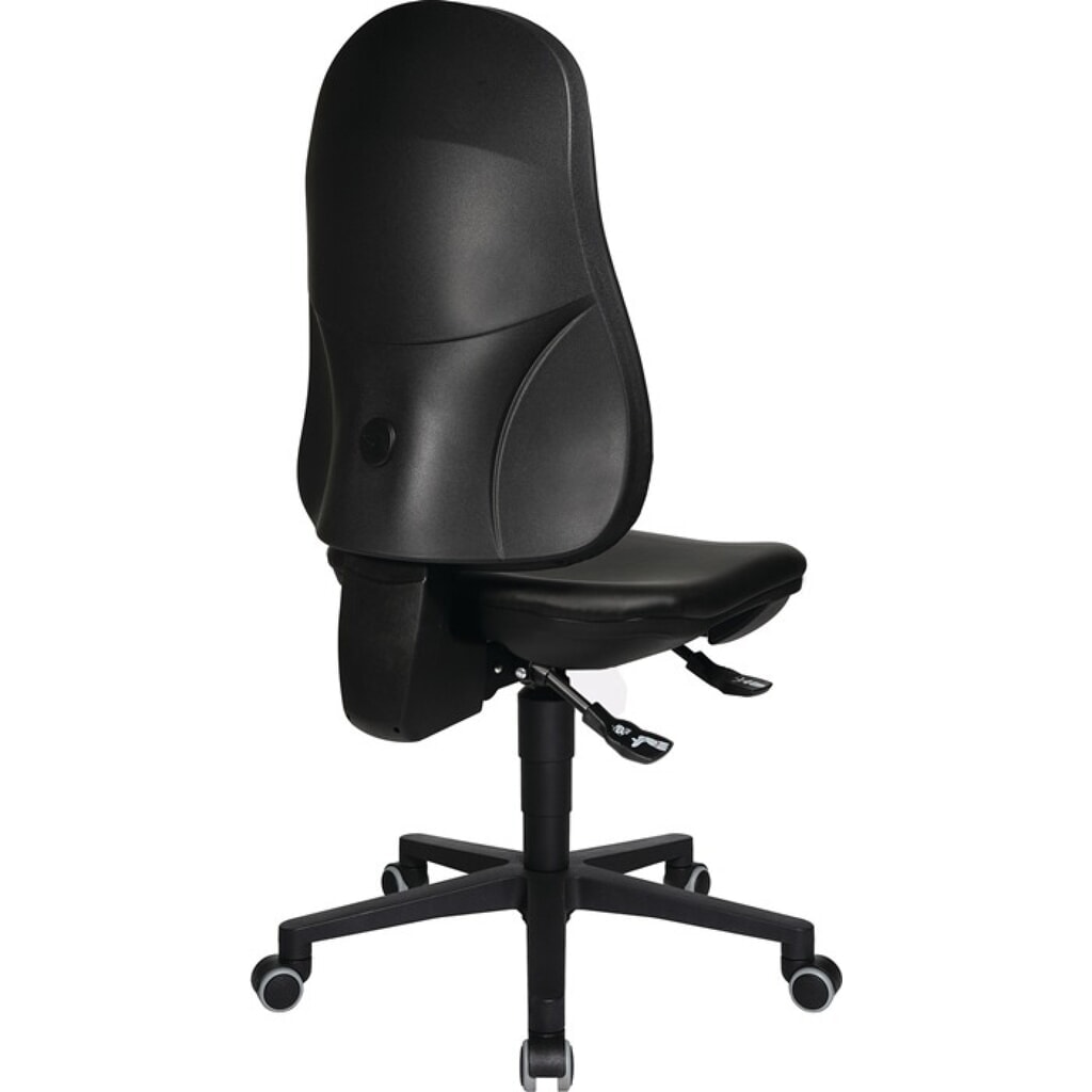 Topstar® Arbeitsdrehstuhl Point 70, Kunstlederpolster schwarz, Rollen, 410-530 mm Produktabbildung Nr. 3: Topstar® Arbeitsdrehstuhl Point 70, Kunstlederpolster schwarz, Rollen, 410-530 mm