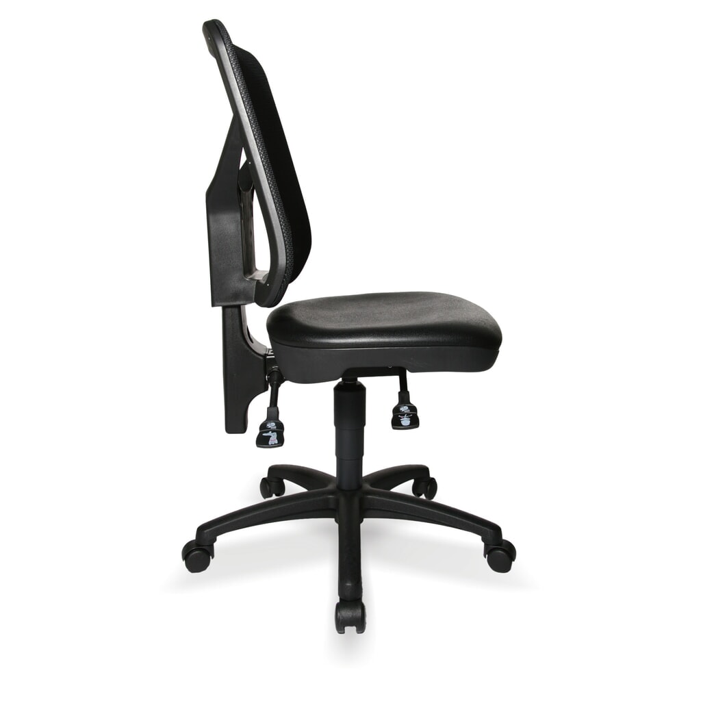 Produktabbildung Nr. 3: Topstar® Arbeitsdrehstuhl Tec 80 PK, Sitzhöhe 410-530 mm, Netzrückenlehne, Rollen, schwarz