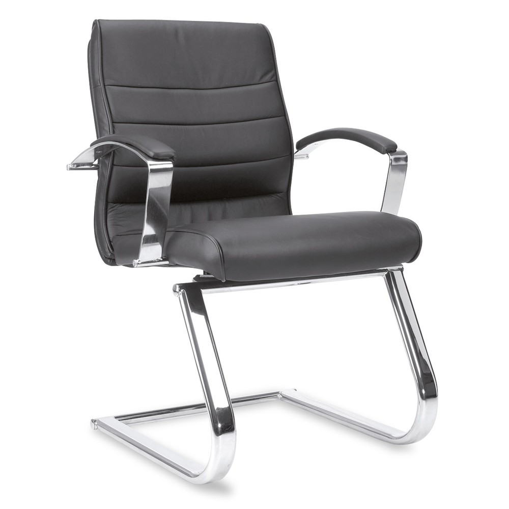 Produktabbildung: Topstar® Besuchersessel Business Pro, Gestell + Lehnen Chrom, schwarz