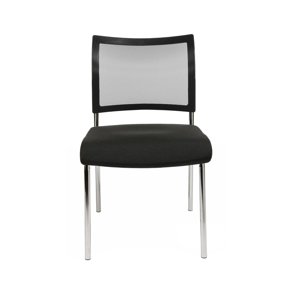 Produktabbildung Nr. 2: Topstar® Besucherstuhl Classic mit Netz-Rückenlehne + 4 Fuss Gestell, schwarz