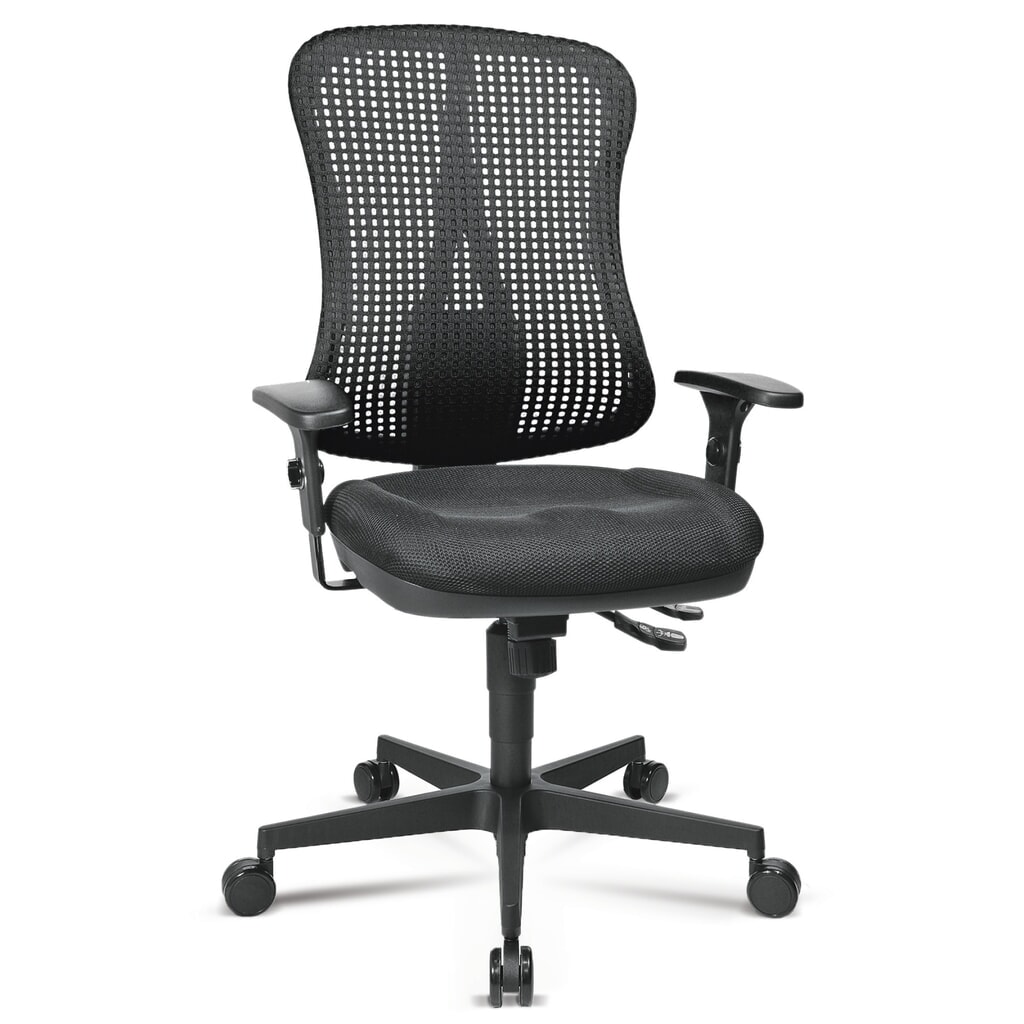 Produktabbildung: Topstar® Bürodrehstuhl Head Point SY, Muldensitz, dunkelblau/schwarz