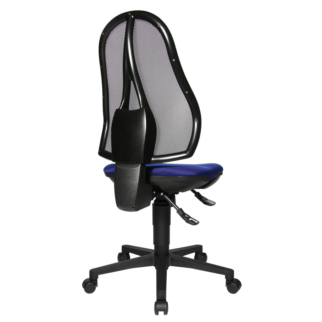 Topstar® Bürodrehstuhl Open Point Syncro, Bandscheibensitz, Netzrücken, blau Produktabbildung Nr. 4: Topstar® Bürodrehstuhl Open Point Syncro, Bandscheibensitz, Netzrücken, blau