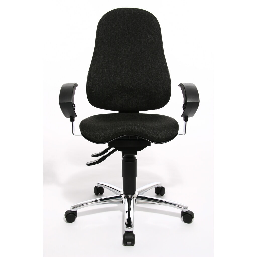 Topstar® Bürodrehstuhl Ortho 10, höhenverstellbare Armlehnen, anthrazit Produktabbildung Nr. 1: Topstar® Bürodrehstuhl Ortho 10, höhenverstellbare Armlehnen, anthrazit