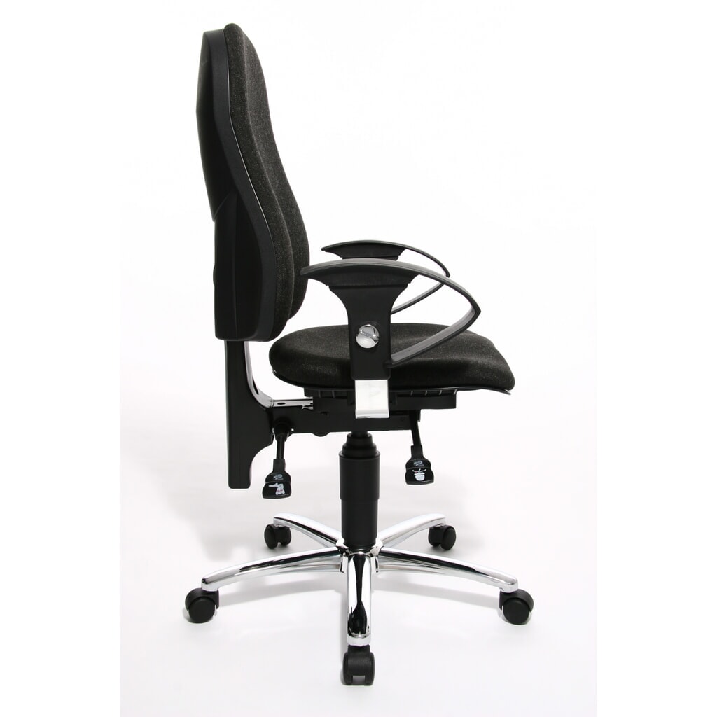Topstar® Bürodrehstuhl Ortho 10, höhenverstellbare Armlehnen, anthrazit Produktabbildung Nr. 3: Topstar® Bürodrehstuhl Ortho 10, höhenverstellbare Armlehnen, anthrazit