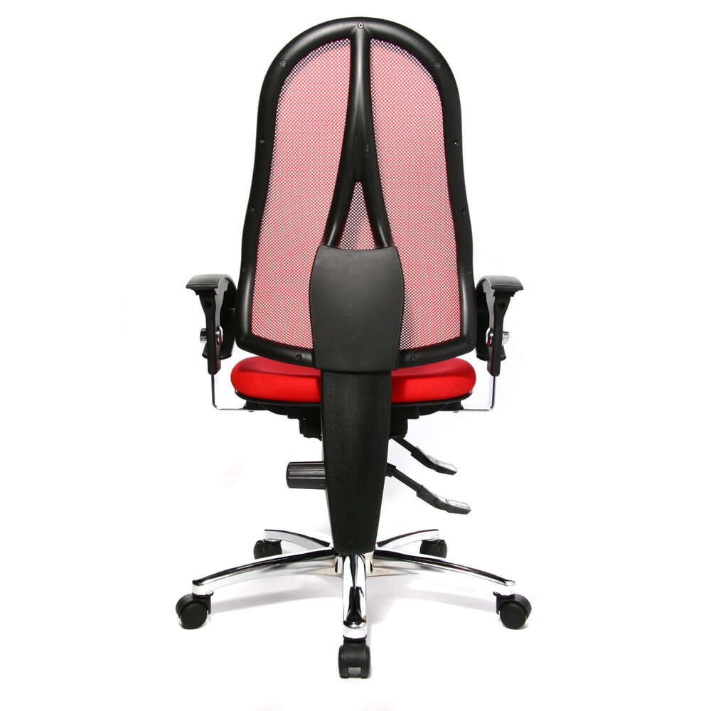 Produktabbildung Nr. 4: Topstar® Bürodrehstuhl Ortho 15, Netzrücken, höhenverstellbare Armlehnen, rot