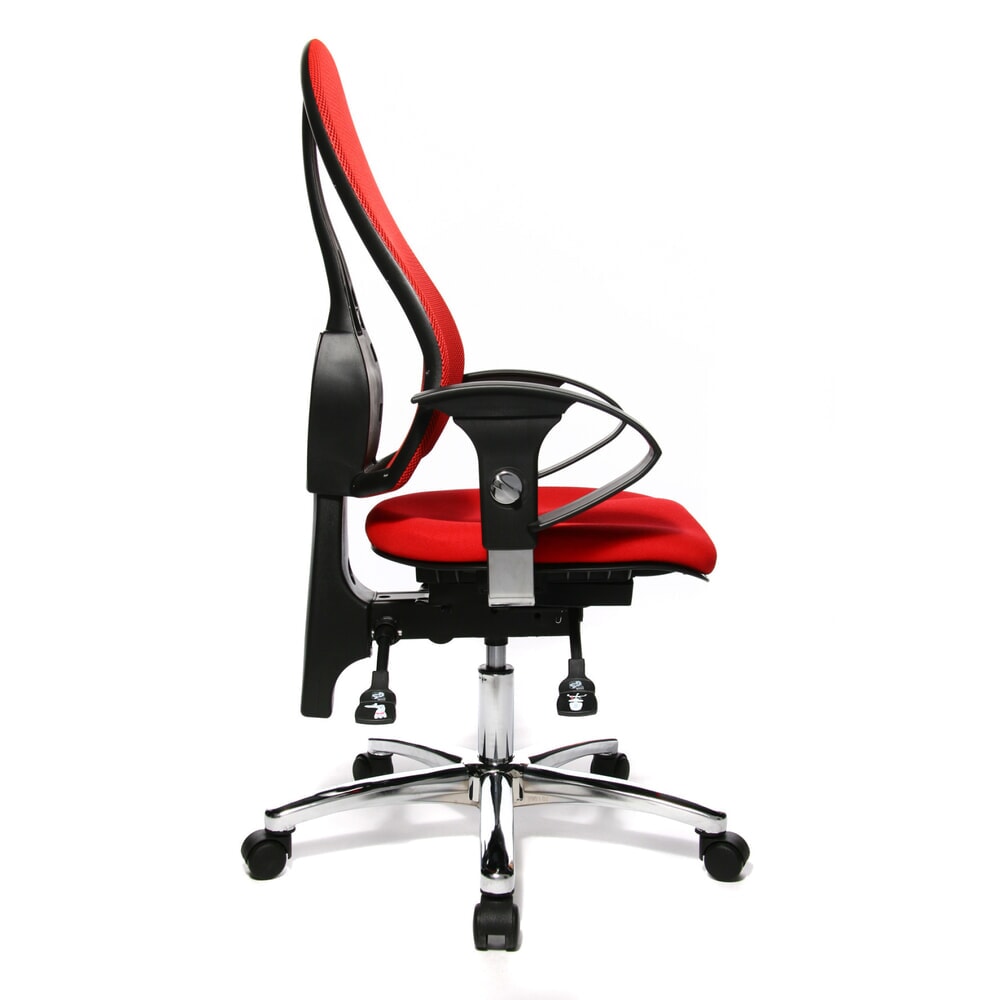 Produktabbildung Nr. 5: Topstar® Bürodrehstuhl Ortho 15, Netzrücken, höhenverstellbare Armlehnen, rot