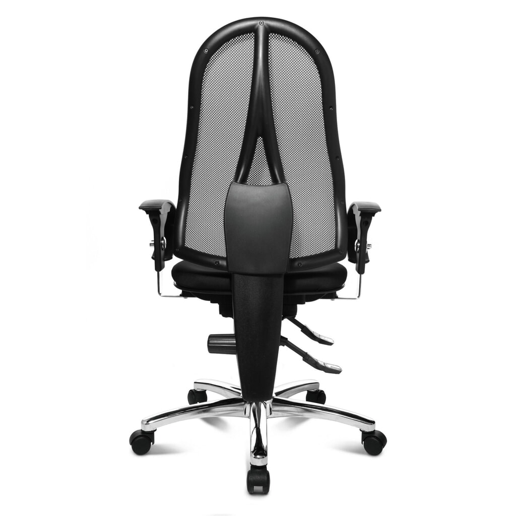 Topstar® Bürodrehstuhl Ortho 15, Netzrücken, höhenverstellbare Armlehnen, schwarz Produktabbildung Nr. 3: Topstar® Bürodrehstuhl Ortho 15, Netzrücken, höhenverstellbare Armlehnen, schwarz