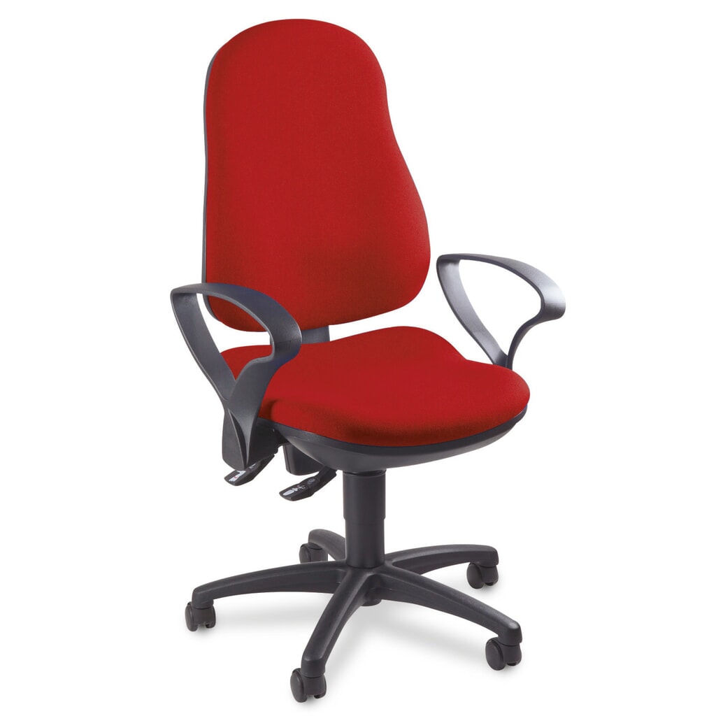 Topstar® Bürodrehstuhl Point 70, Bandscheibensitz, rot Produktabbildung Nr. 2: Topstar® Bürodrehstuhl Point 70, Bandscheibensitz, rot