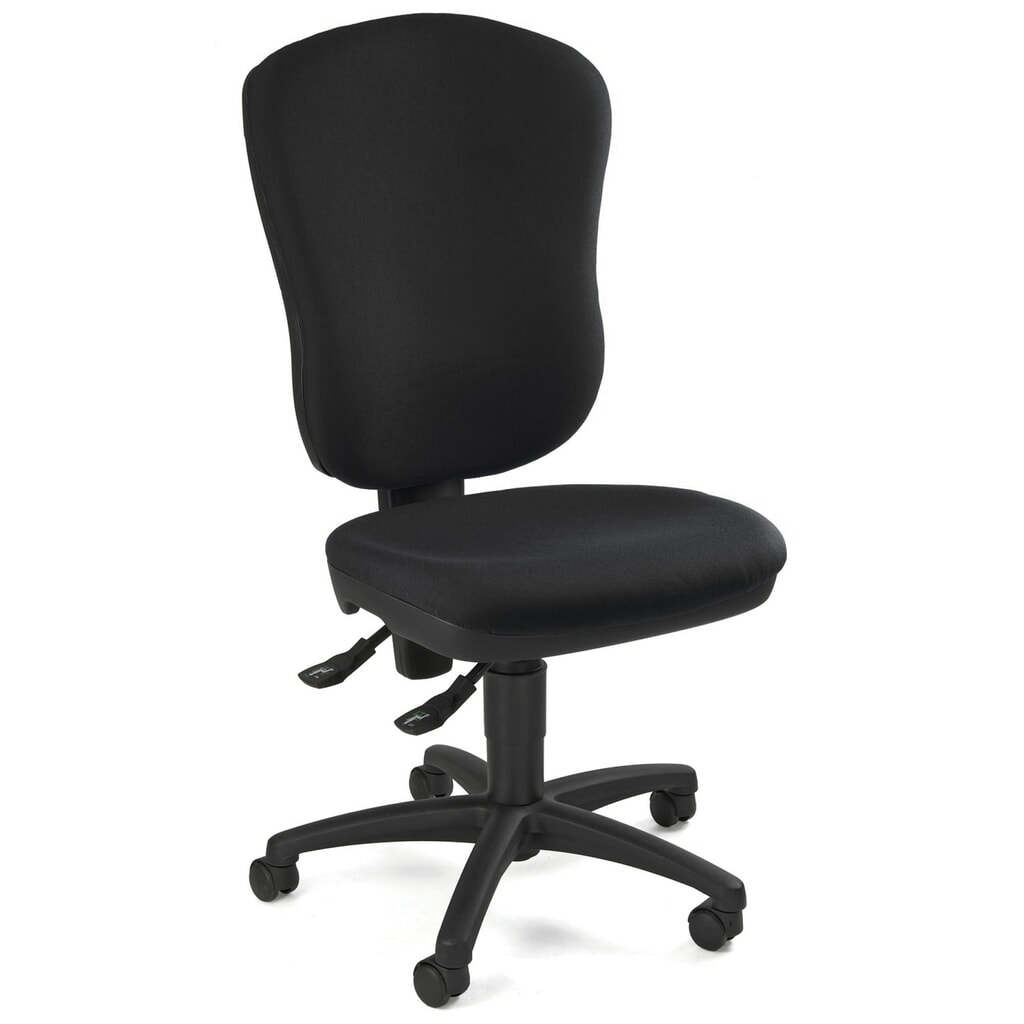 Topstar® Bürodrehstuhl Point 80, grosse Rückenlehne, Muldensitz, schwarz Produktabbildung: Topstar® Bürodrehstuhl Point 80, grosse Rückenlehne, Muldensitz, schwarz
