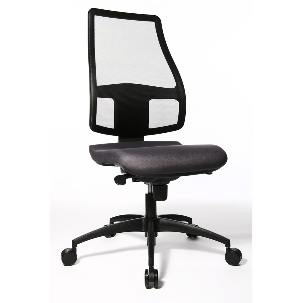 Produktabbildung: Topstar® Bürodrehstuhl Syncro, atmungsaktiver Netzrücken, anthrazit